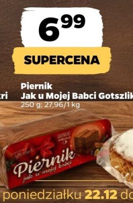 Ciasto Piernik promocja w Netto