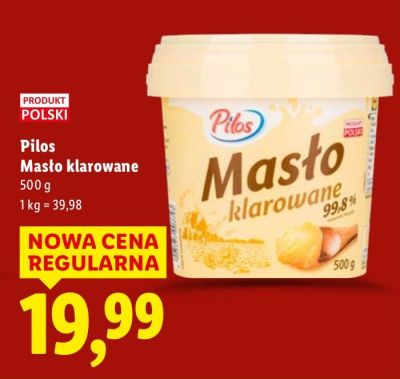 Masło klarowane Pilos promocja w Lidl