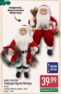 Tradycyjna figurka Mikołaja promocja w Aldi