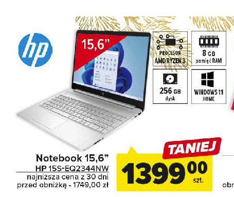 Notebook 15.6'' 15s-eq2344nw Hp promocja