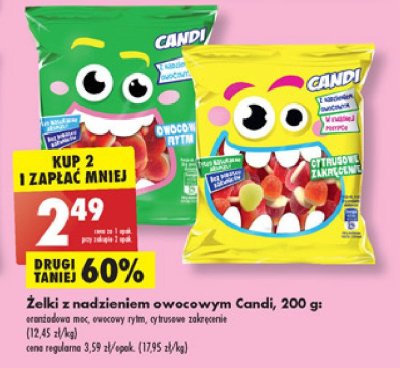 biedronka żelki nadziane oranżadki Candi promocja