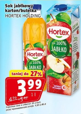 Sok Sok jabłkowy karton/butelka HORTEX HOLDING promocja w Prim Market