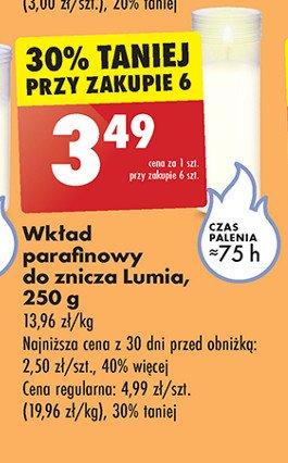 Wkład parafinowy 250 g 75 h Lumia promocja