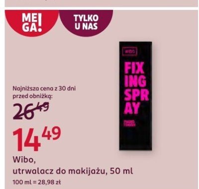 Utrwalacz Wibo do makijażu, 50 ml promocja w Rossmann