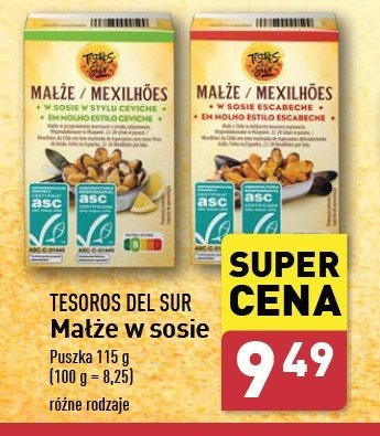 Małże TESOROS DEL SUR promocja w Aldi