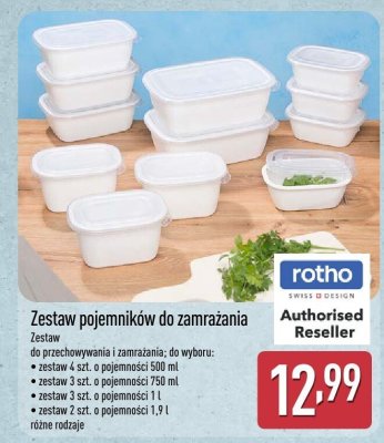 Zestaw pojemników do zamrażania Rotho promocja w Aldi