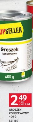 Groszek konserwowy Topseller 400g promocja w Selgros