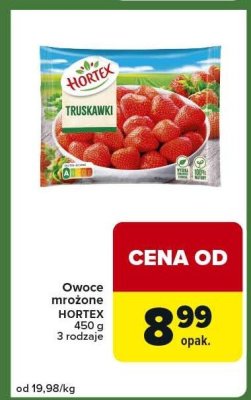 Owoce mrożone HORTEX 3 rodzaje promocja w Carrefour Express