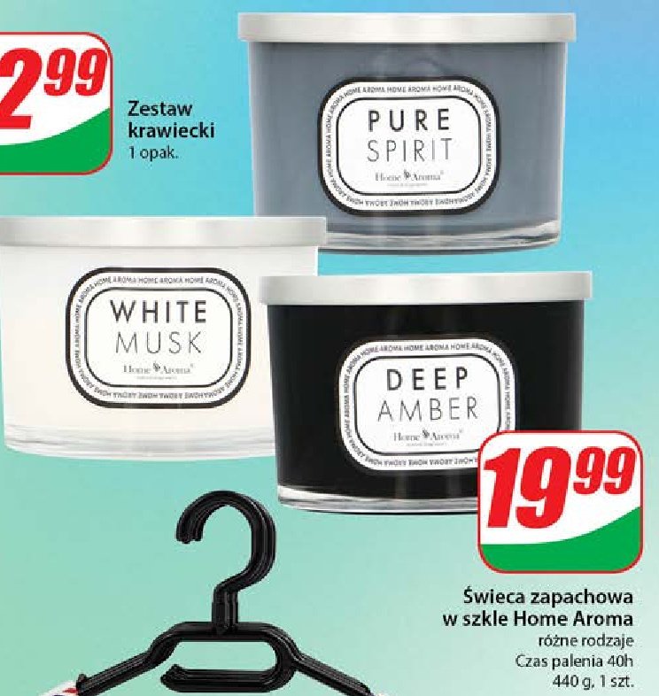 Świeca zapachowa z pokrywką deep amber Home aroma promocja w Dino