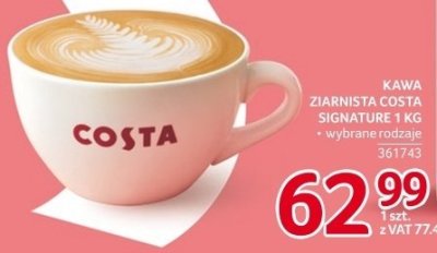 Kawa ziarnista Costa Signature 1 kg promocja w Selgros