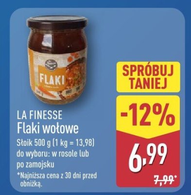 Flaki wołowe w rosole promocja w Aldi