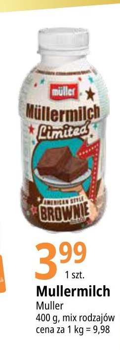 Napój mleczny american brownie Mullermilch limited promocja