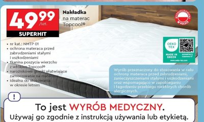 Nakładka na materac topcool Smukee promocja