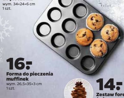 Forma do pieczenia 12 muffin 35.5 x 26.5 x 3 cm promocja