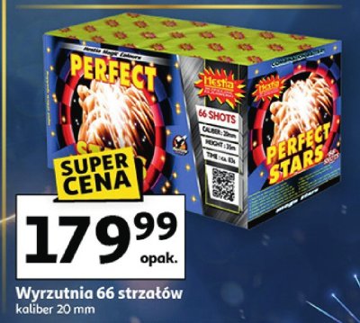 Wyrzutnia 66 strzałów kaliber 20 mm Perfect Stars promocja w Auchan