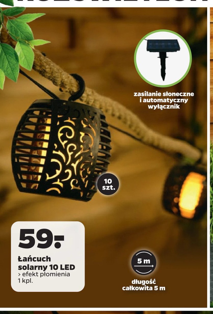 Łańcuch solarny z 10 kulami promocja