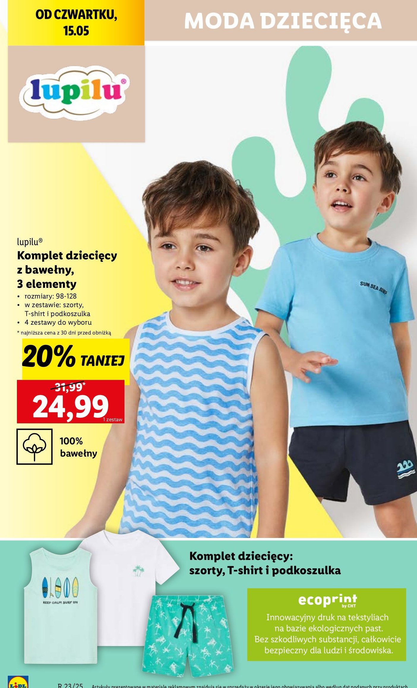 Komplet dziecięcy Lupilu promocja w Lidl