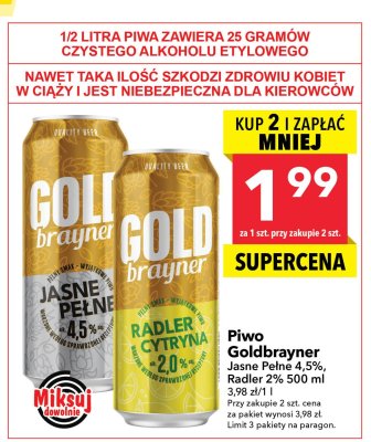 Piwo Goldbrayner Jasne Pełne 4.5% promocja