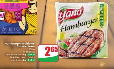 Hamburger drobiowy Classic Yano promocja w Dino