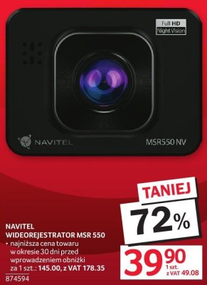 Wideorejestrator NAVITEL MSR 550 promocja w Selgros