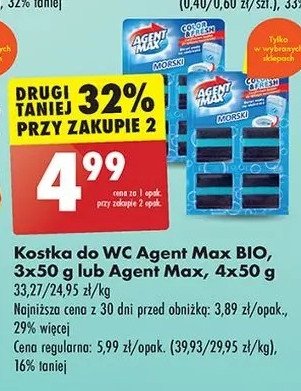 Kostki do wc bio Agent max promocja