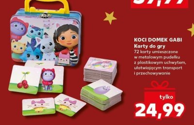 Gra KOCI DOMEK GABI Karty do gry 72 karty umieszczone w metalowym pudełku z plastikowym uchwytem, ułatwiającym transport i przechowywanie promocja w Kaufland