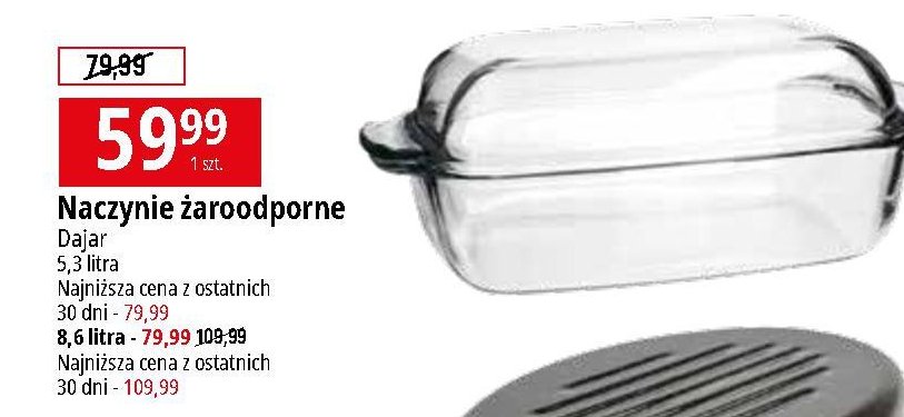 Naczynia żaroodporne 8.6 l Dajar promocja