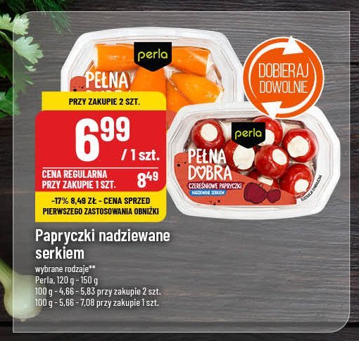 Papryczki czereśniowe nadziewane serkiem Perla antipasti promocja