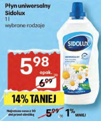 Płyn uniwersalny Sidolux promocja w Delikatesy Centrum