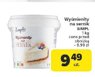 Ser wyśmienity na sernik Simpl promocja w Carrefour