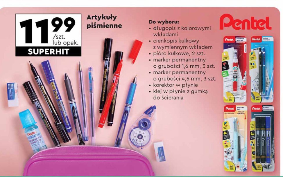 Pióro kulkowe energel niebieskie Pentel promocja