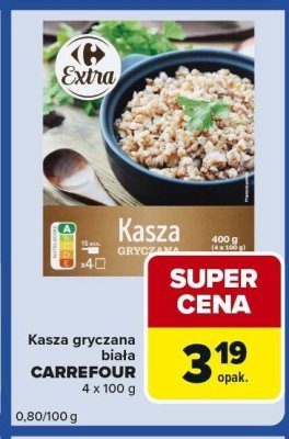 Kasza gryczana biała Carrefour 4 x 100g promocja w Carrefour Express