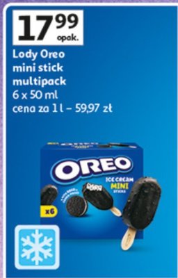 Lody Oreo mini stick multipack 6 x 50 ml promocja w Auchan
