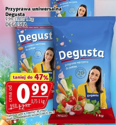 Przyprawa uniwersalna Degusta różne rodzaje 0,75-1 kg promocja w Prim Market