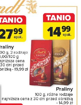 Praliny milk bag Lindt lindor promocja