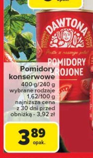 Pomidory krojone Dawtona promocja w Carrefour