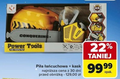 Piła łańcuchowa + kask Power Tools promocja w Carrefour