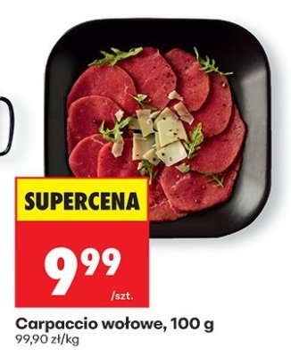 Carpaccio wołowe, 100 g promocja w Biedronka