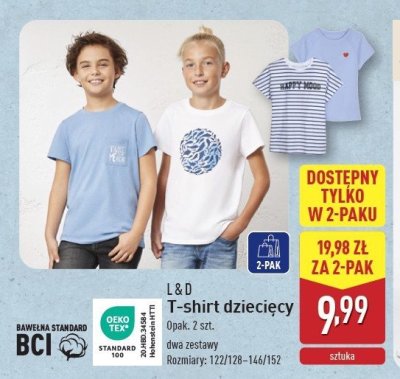T-shirt dziewczęcy 122-158 L&d promocja
