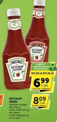 Ketchup Heinz łagodny promocja w Groszek