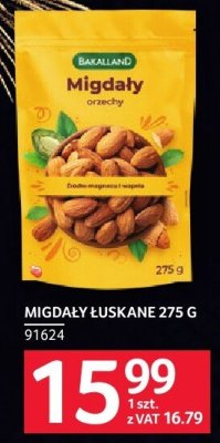 Migdały łuskane orzechowe 275 g promocja w Selgros
