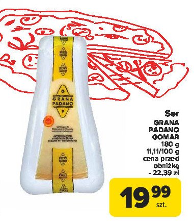 Ser grana padano Gomar promocja w Carrefour Market