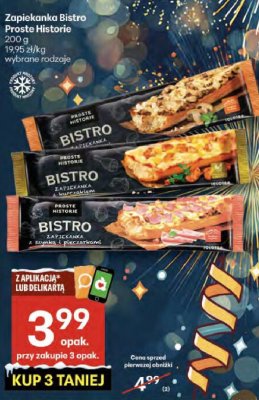 Zapiekanka Bistro Proste Historie wybrane rodzaje promocja w Delikatesy Centrum