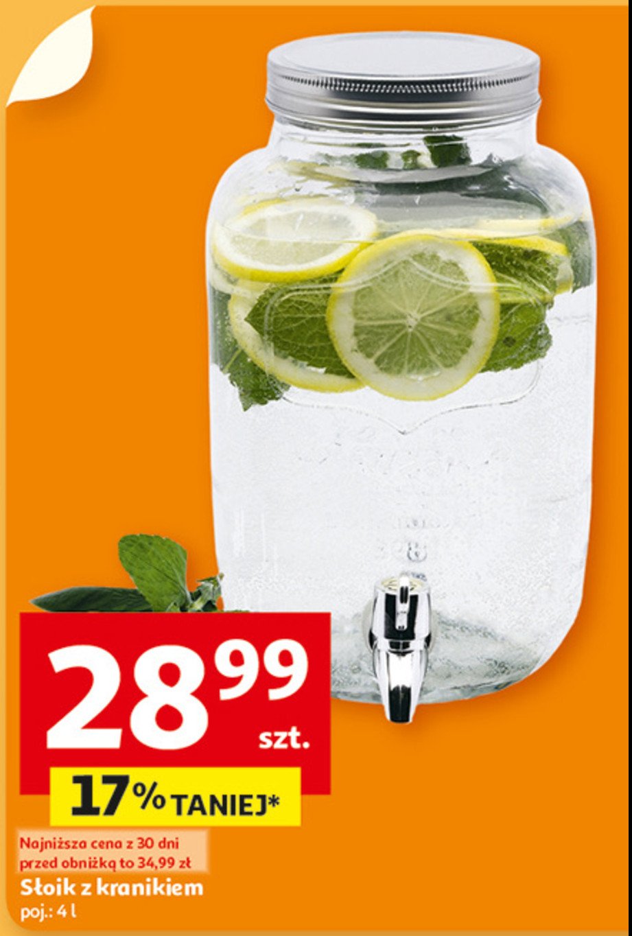 Słoik z kranem 4 l promocja w Auchan