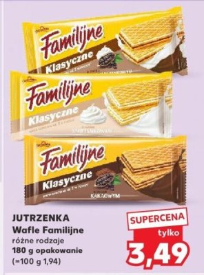 Wafle Familijne różne rodzaje promocja w Kaufland