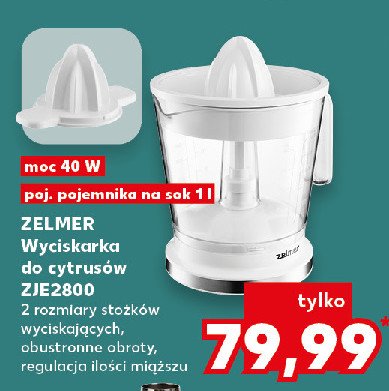 Wyciskarka zje2800 Zelmer promocja w Kaufland