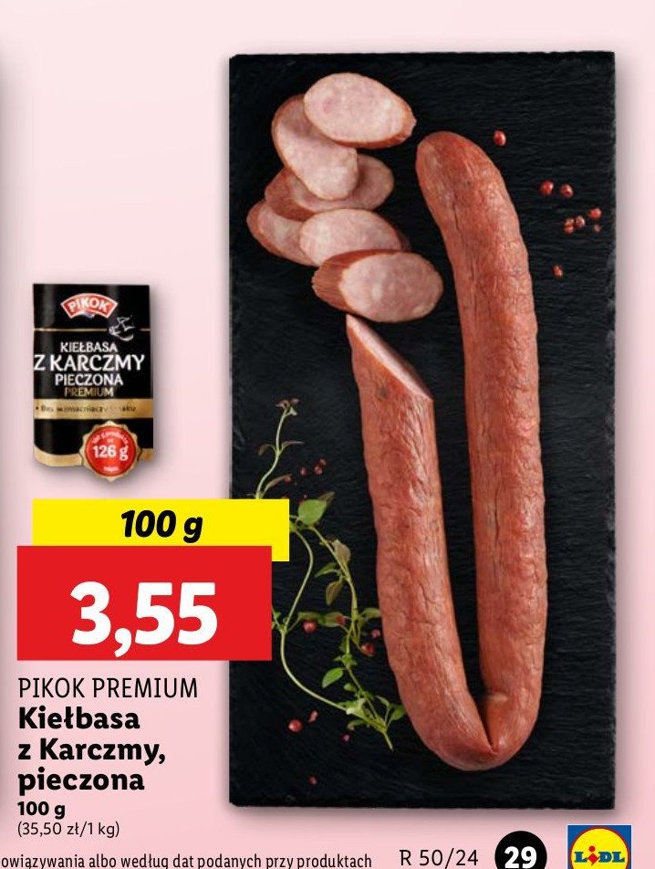 Kiełbasa pieczona z karczmy Pikok promocja