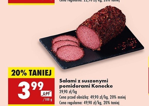 Salami z suszonymi pomidorami Konecke promocja w Biedronka