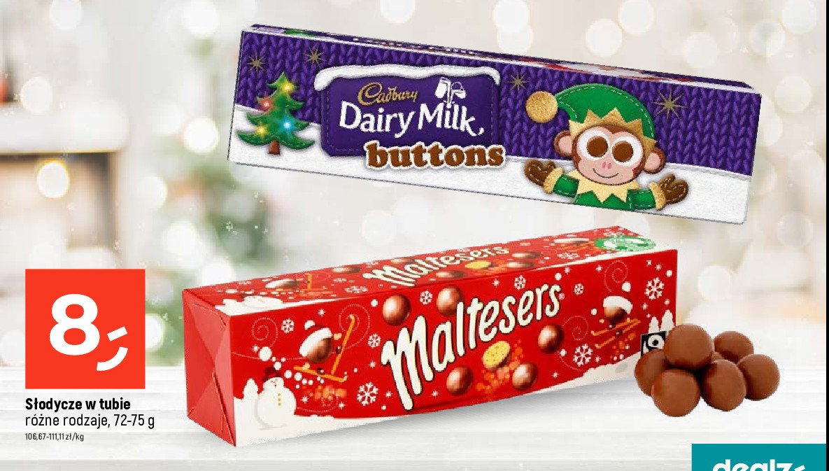 Guziczki czekoladowe buttons Cadbury dairy milk promocja