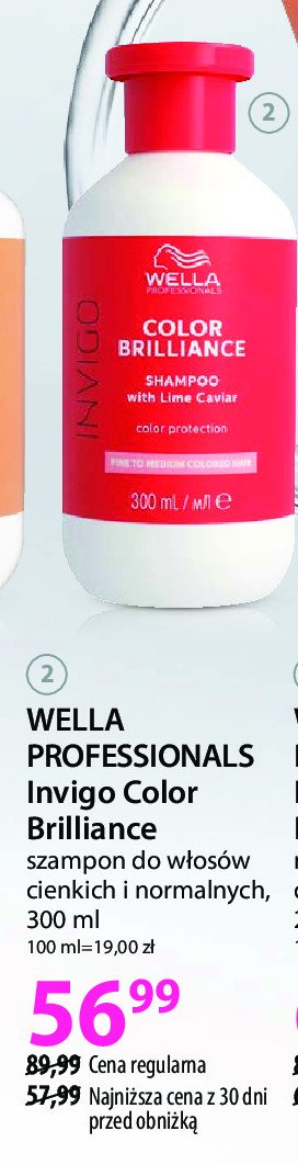 Szampon do włosów Wella invigo color brilliance promocja w Hebe